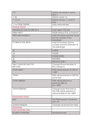 Sabre Notes.pdf Sabre-Quick-REF.pdf Travel GDS commands notes for Sabre and worldspan | PDF