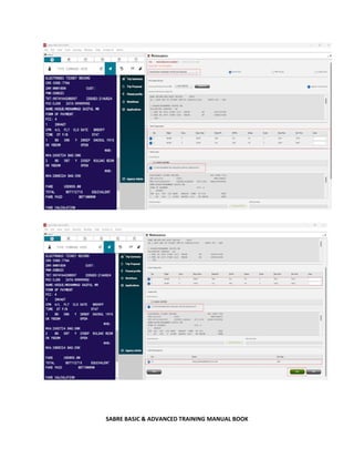 SABRE BASIC & ADVANCED TRAINING MANUAL BOOK
 