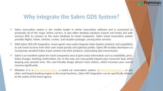 Sabre Trans Sabre GDS API Integration | Travel GDS System | PPTX