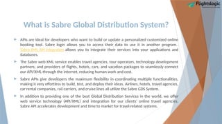 Api Sabra Sabre GDS API Integration | Travel GDS System | PPTX