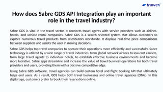 Sabre Global Distribution System | Sabre Booking Engine | PPTX
