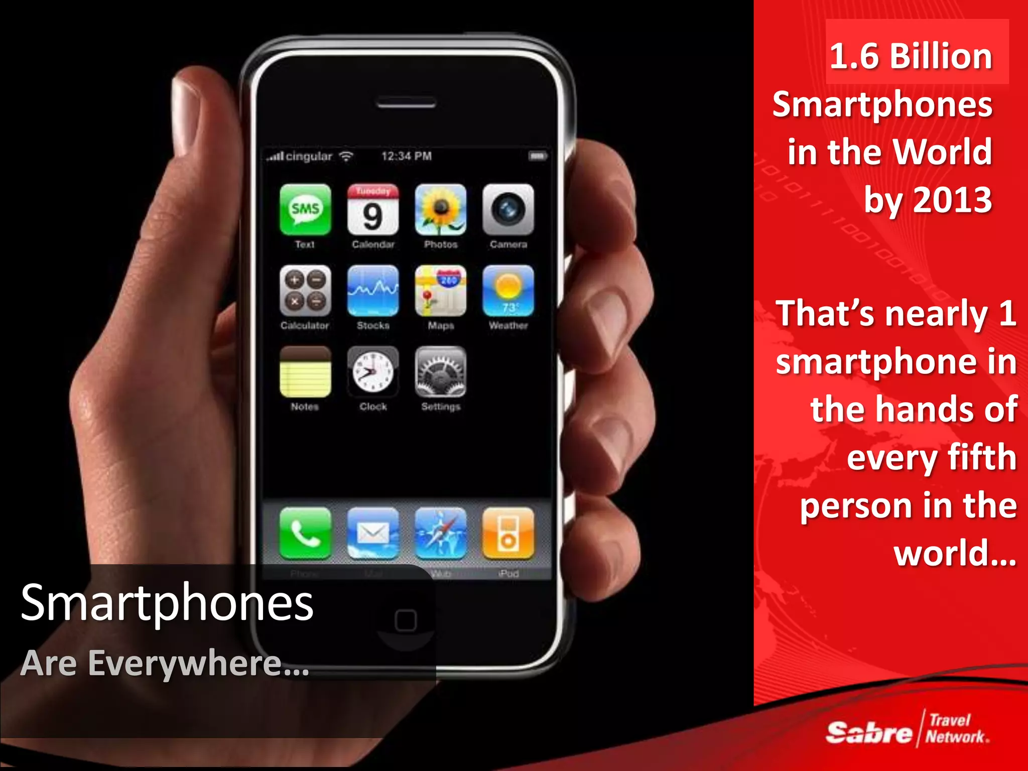 1.6 Billion
                  Smartphones
                   in the World
                        by 2013

                  That’s nearly 1
                  smartphone in
                    the hands of
                      every fifth
                   person in the
                         world…
Smartphones
Are Everywhere…
                             15
 