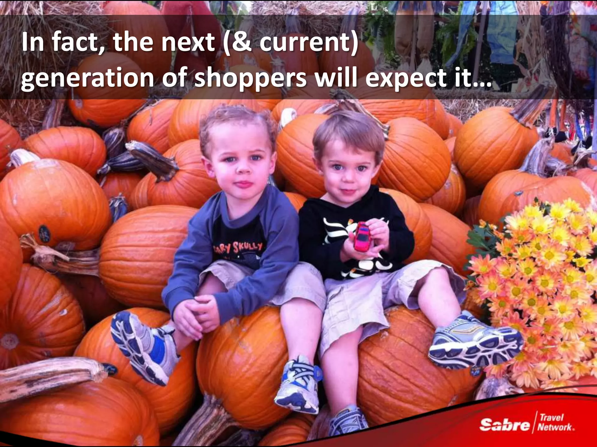 In fact, the next (& current)
generation of shoppers will expect it…
 
