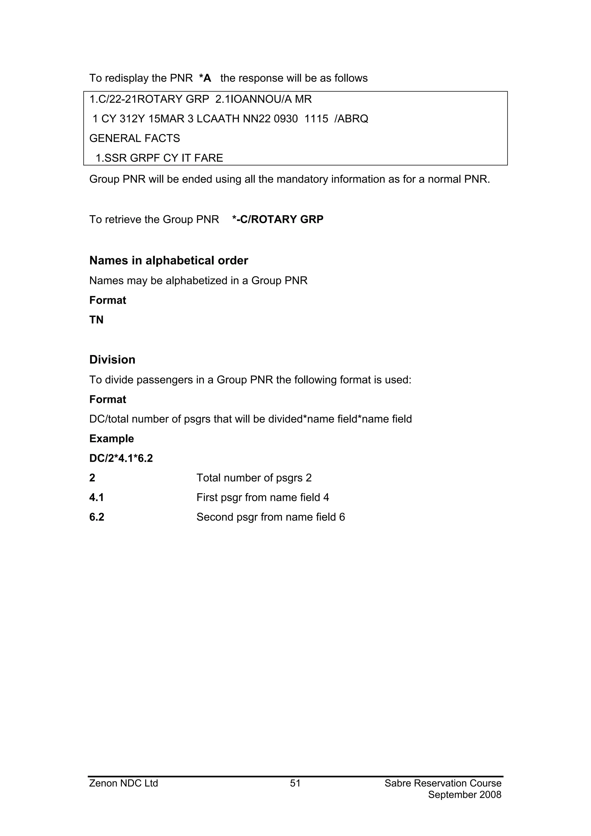 Sabre reservation manual | PDF