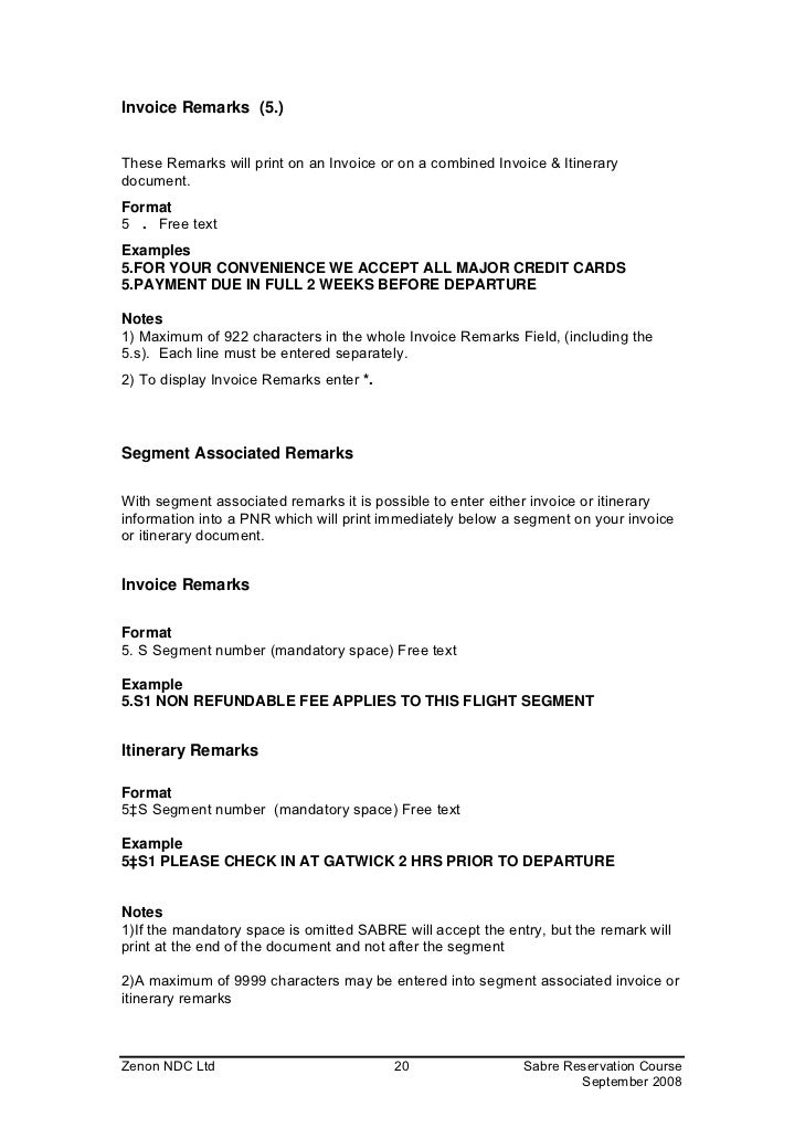 sabre reservation manual sabre format guide