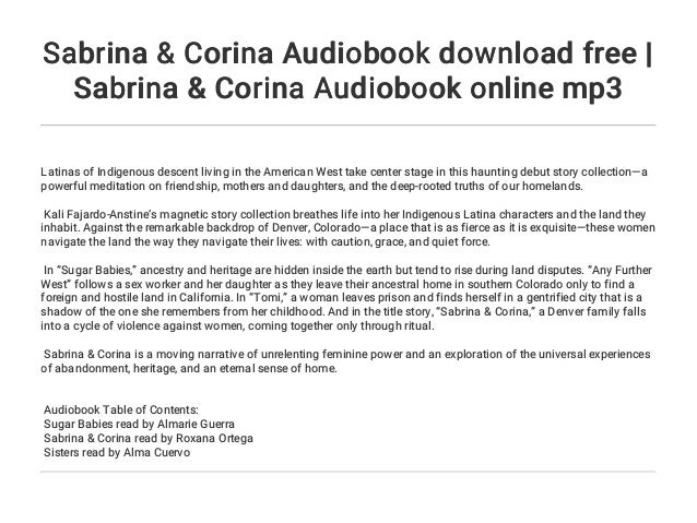 Sabrina And Corina Book Summary Sabrina & Corina