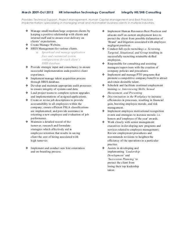 technology consultant resumes