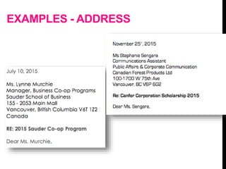 EXAMPLES - ADDRESS
 