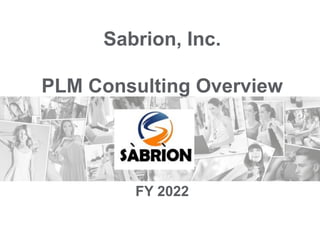 Sabrion, Inc.
PLM Consulting Overview
FY 2022
 