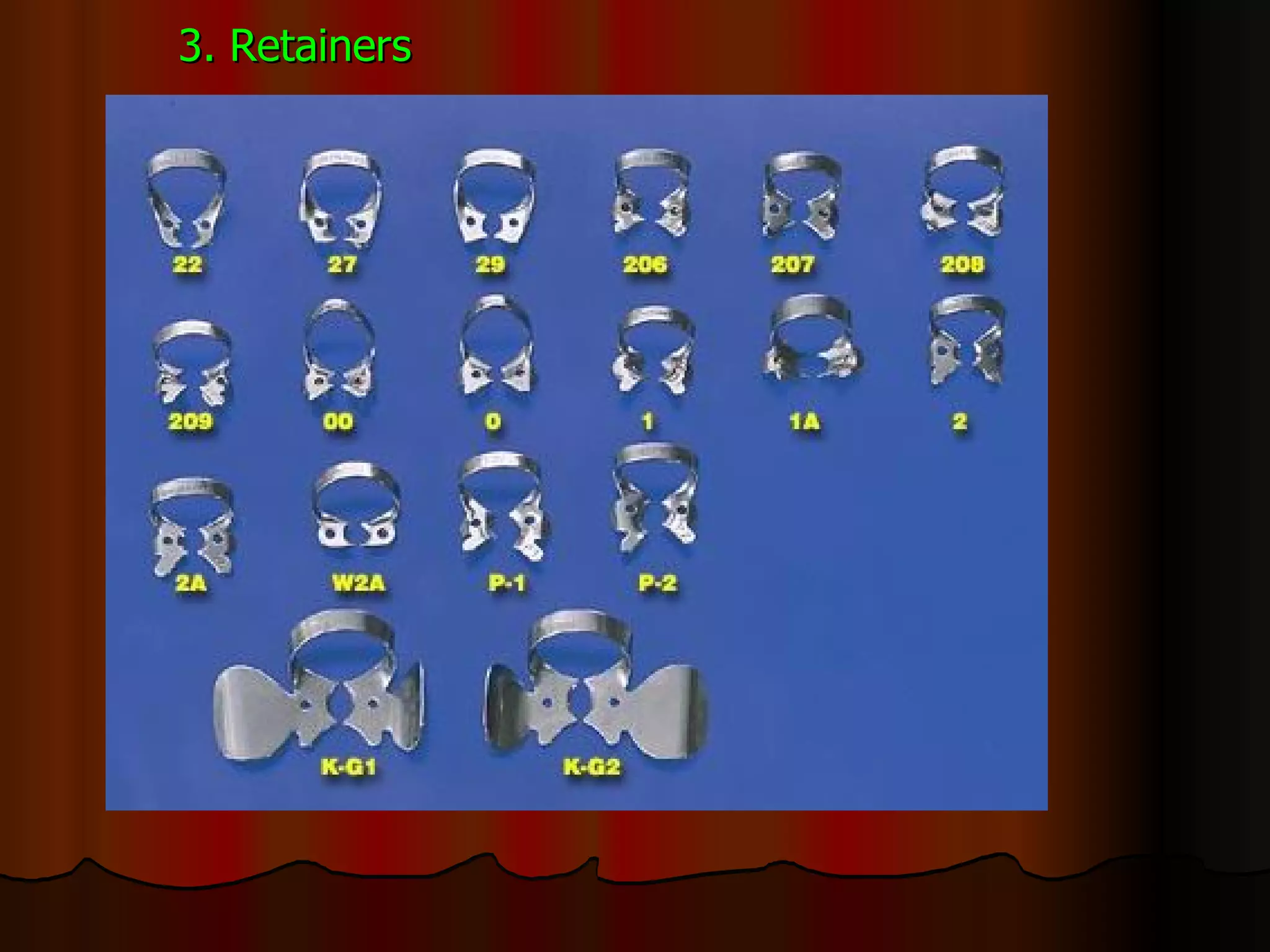 3. Retainers   