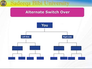 Alternate Switch Over
You
level 2
Left Side
level 2 level 2
level 1 level 1 level 1 level 1 level 1 level 1 level 1
Right side
 