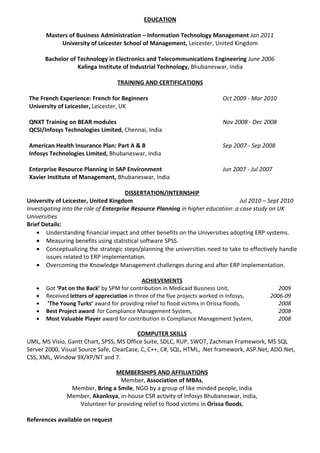 Sabyasachi MBA CV PDF