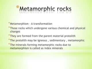 Formation Of Metamorphic Rocks Notes