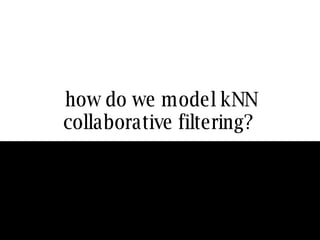 how do we model kNN collaborative filtering?  