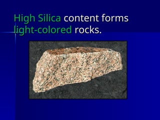 Silica Color In Rocks SAC101 (Lecture 5 Minerals) ppt. powerpoint | PPT