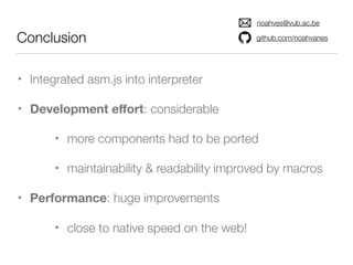 A Performant Scheme Interpreter in asm.js
