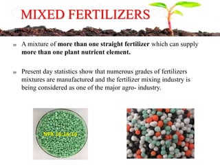 Mixed Fertilizers - Definition, Preparation and Compatibility. 