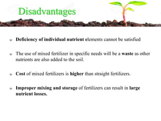 Mixed Fertilizers - Definition, Preparation and Compatibility. 