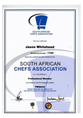 SACA Certificate