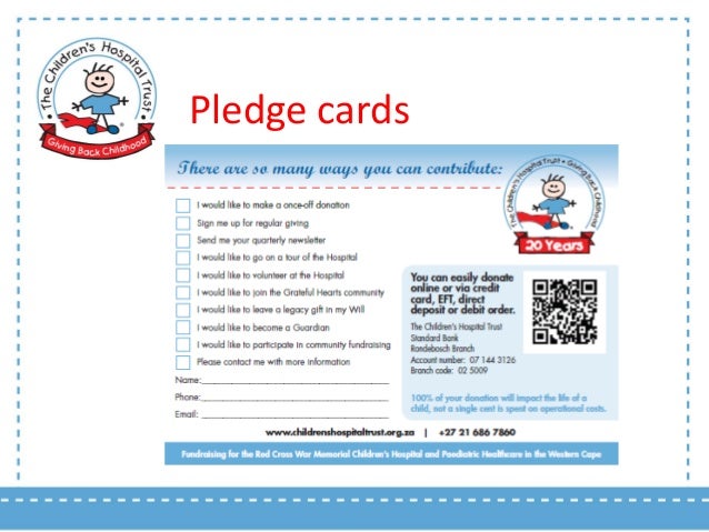 pledge cards for fundraising