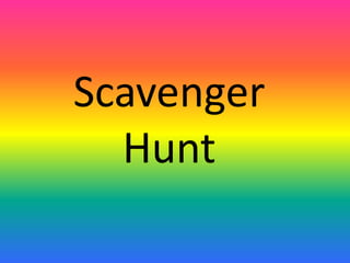 Scavenger Hunt 