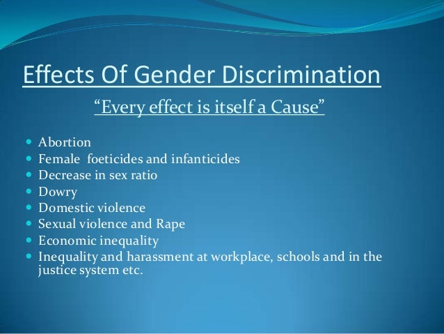 Gender Bias And Its Effect On Education