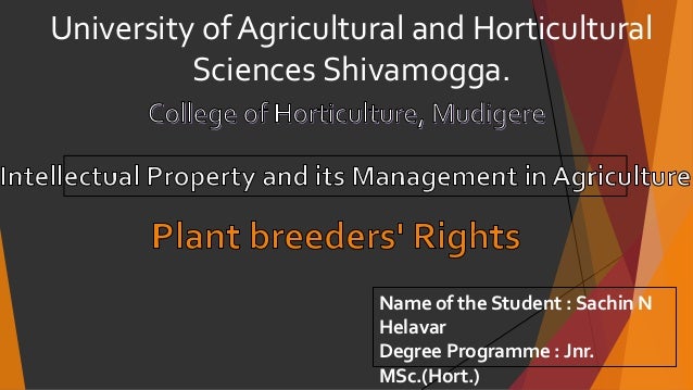Plant Breeders Rights