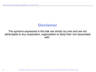 Disclaimer The opinions expressed in this talk are strictly my own and are not attributable to any corporation, organization or body that I am associated with.   
