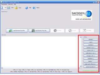 Corpus creation (3) SACODEYL TRANSCRIPTOR 