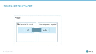 44 | Copyright © 2020
SQUASH DEFAULT MODE
Node
Namespace: ns-a Namespace: squash
s-dlvc1
 