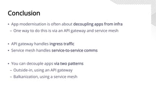 SACON EU 2019 "API Gateways and Service Meshes: Opening the Door to Application Modernisation"