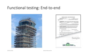 Functional testing: End-to-end
28/02/2018 @danielbryantuk
 
