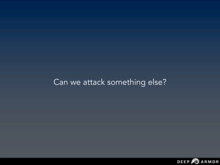Can we attack something else?
 