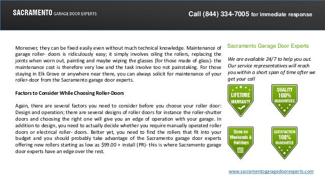 Sacramento Garage Door Experts Are Offering New Rollers Starting As L