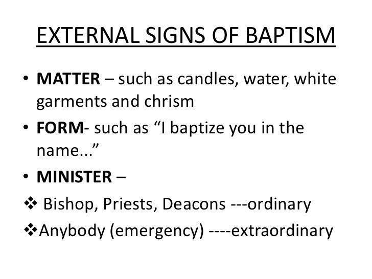 Sacraments (baptism & confirmation)