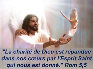 "La charité de Dieu est répandue
dans nos cœurs par l'Esprit Saint
qui nous est donné." Rom 5,5
 