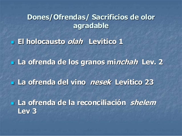 Power Point In Spanish Sacrificios Y Prefiguras