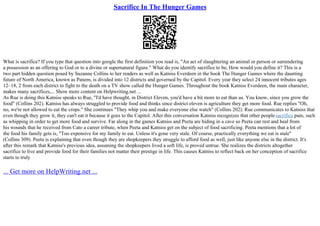 Sacrifice In The Hunger Games | PPT
