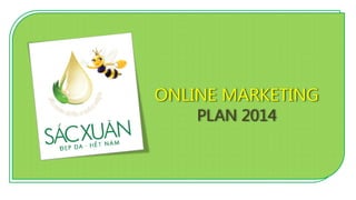 ONLINE MARKETING
PLAN 2014
 