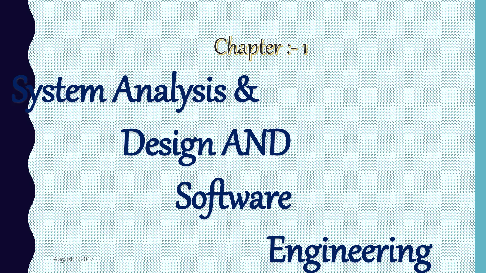 System Analysis & Design AND Software Engineering Topics | PPT