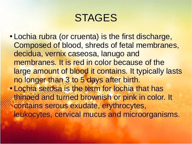 Lecture on Lochia and deep vein thrombosis Lecture on Lochia and deep vein thrombosis
