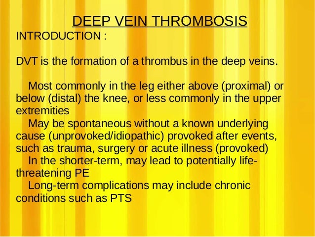 Lecture on Lochia and deep vein thrombosis Lecture on Lochia and deep vein thrombosis
