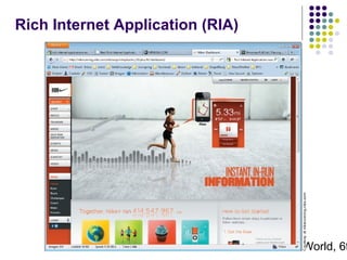 Rich Internet Application (RIA)

Systems Analysis and Design in a Changing World, 6t
38

 