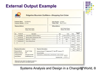 External Output Example

Systems Analysis and Design in a Changing World, 6t
37

 