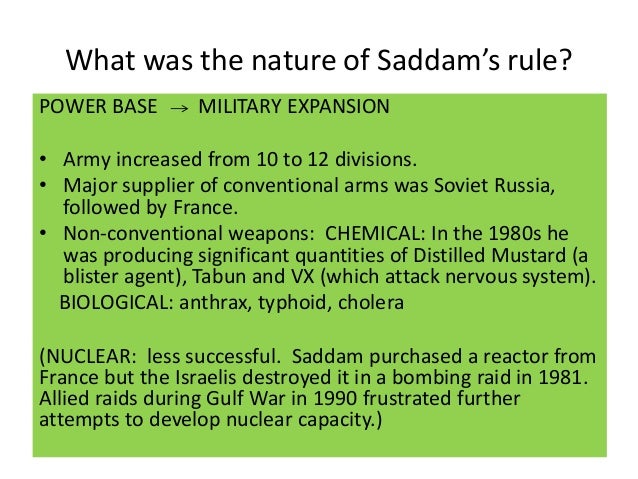 What Was The Nature Of Saddam S Rule In Iraq What Was The Nature Of Saddam S Rule In Iraq