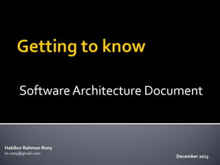 Software Architecture Document | Part 2