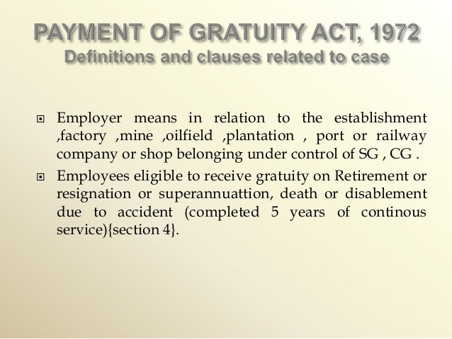 gratuity act Useful for law students, mba- hr students, cs students, employees , employer i have also mentioned a list of forms generally used during gratuity every body. gratuity act Useful for law students, mba- hr students, cs students, employees , employer i have also mentioned a list of forms generally used during gratuity every body.