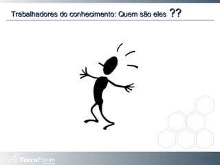 Slide  Trabalhadores do conhecimento: Quem são eles  ?? 