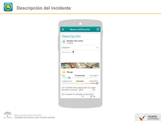 Descripción del incidente 
 