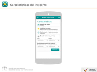 Características del incidente 
 